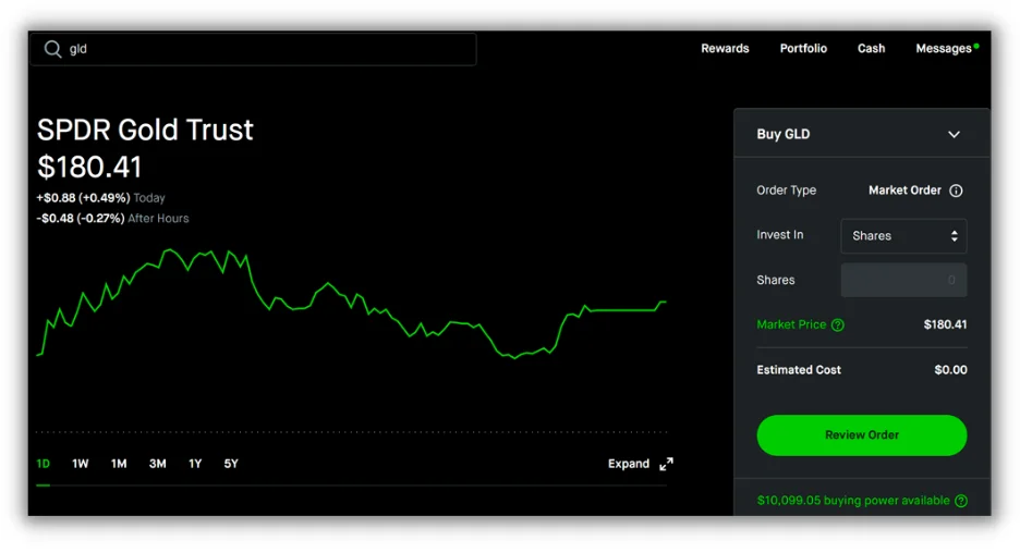 example of deep linking from robinhood