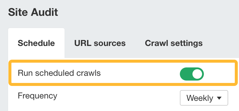 How to schedule crawls in Ahrefs' Site Audit