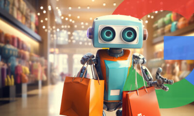 Robot Shopping In Mall Google Logo