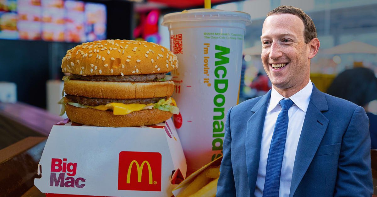 Mark Zuckerberg Reveals the Gigantic Amount He Eats Every Day (It Involves McDonald's)