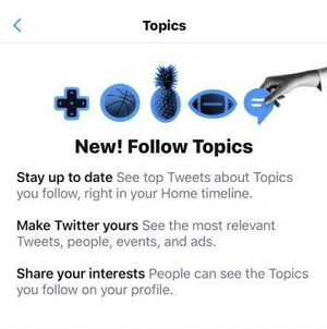Twitter Topics notification