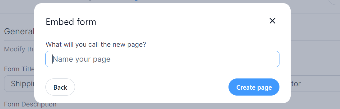 Enter a name for new page