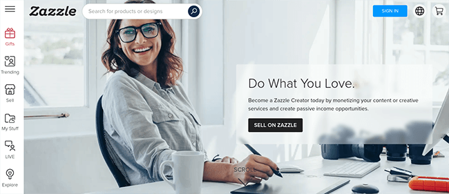 Zazzle Homepage