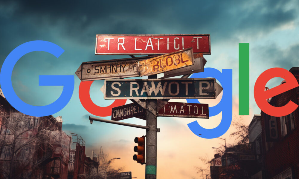 Street Sign Google Logo