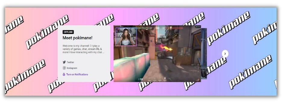 Content creator - Pokimane Twitch screen