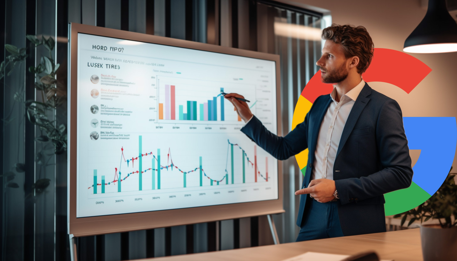 Man Presenting Whiteboard Google Logo