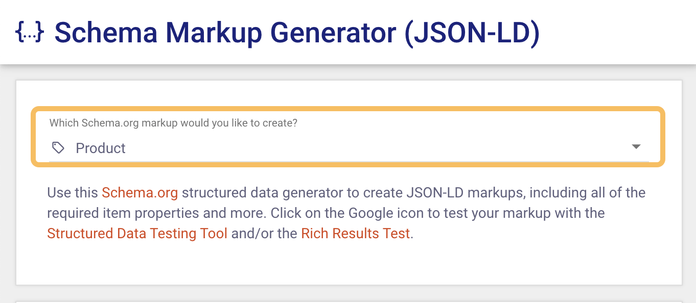 Schema markup generator, via merkle.com
