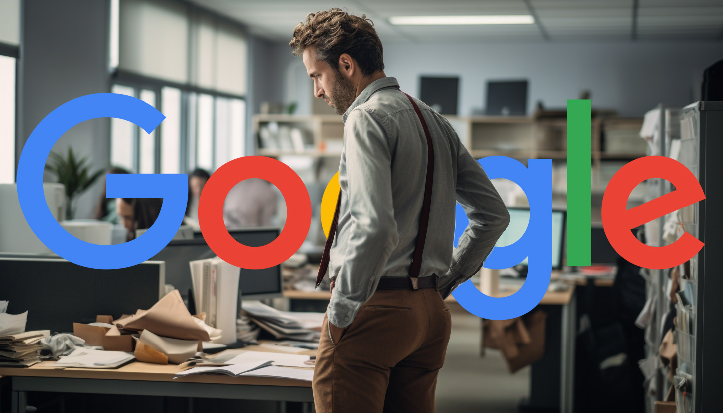 Agency Man Hand Pockets Google Logo