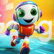 Robot Running Google Logo