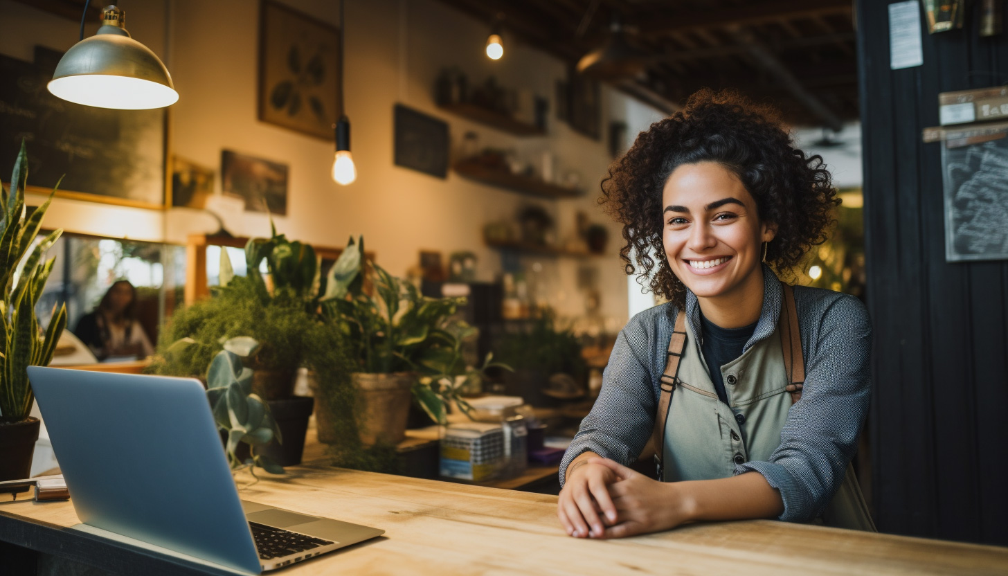 Local Business Woman Desk