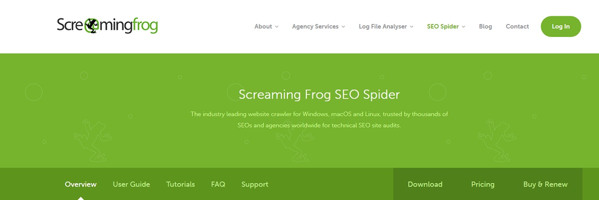 Screaming Frog for SEO audits.