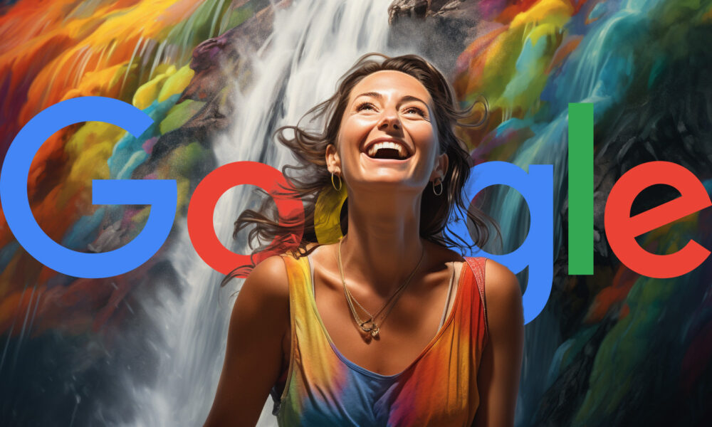 Google Waterfall Woman