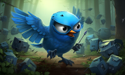 Twitter Bird Fighting Bing Robots