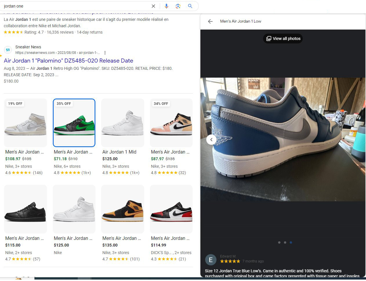 Google Search User Submitted Product Images