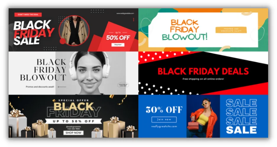 black friday email banners curated from canva