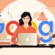Blogger Google Logo Desk Woman
