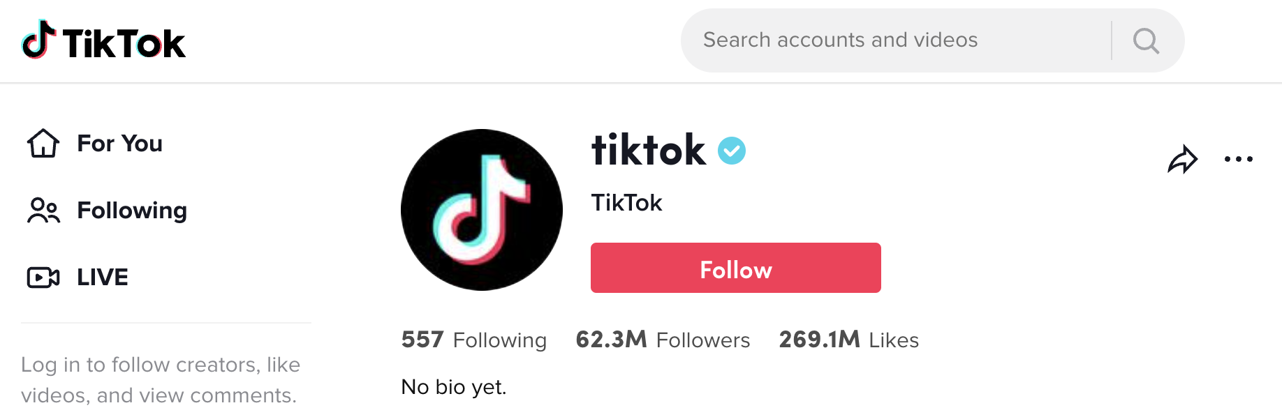TikTok Official Account