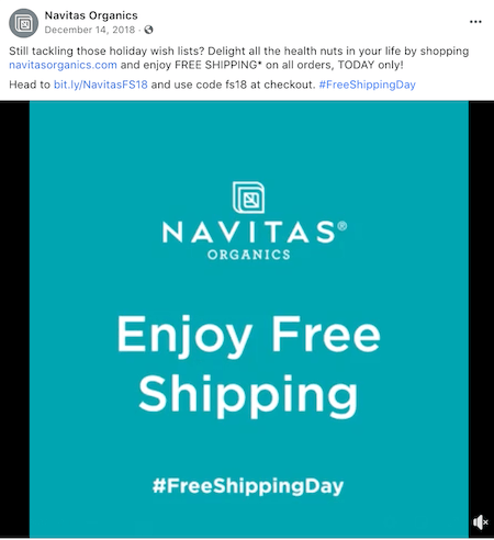 december marketing ideas: free shipping day
