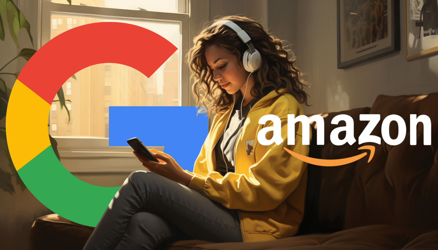 Google Amazon Woman Couch Iphone