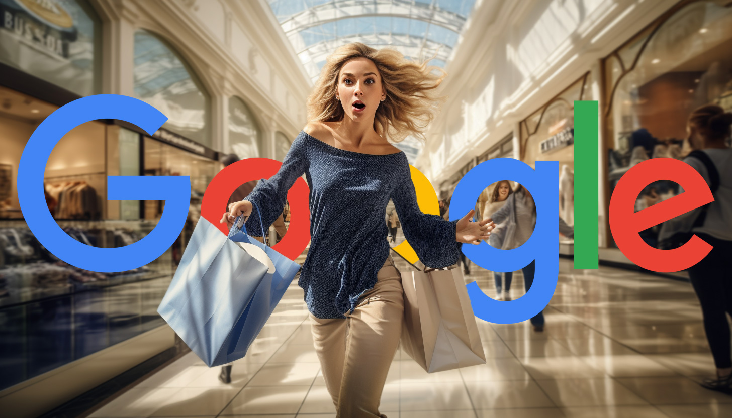 Woman Race Shopping Google Logo