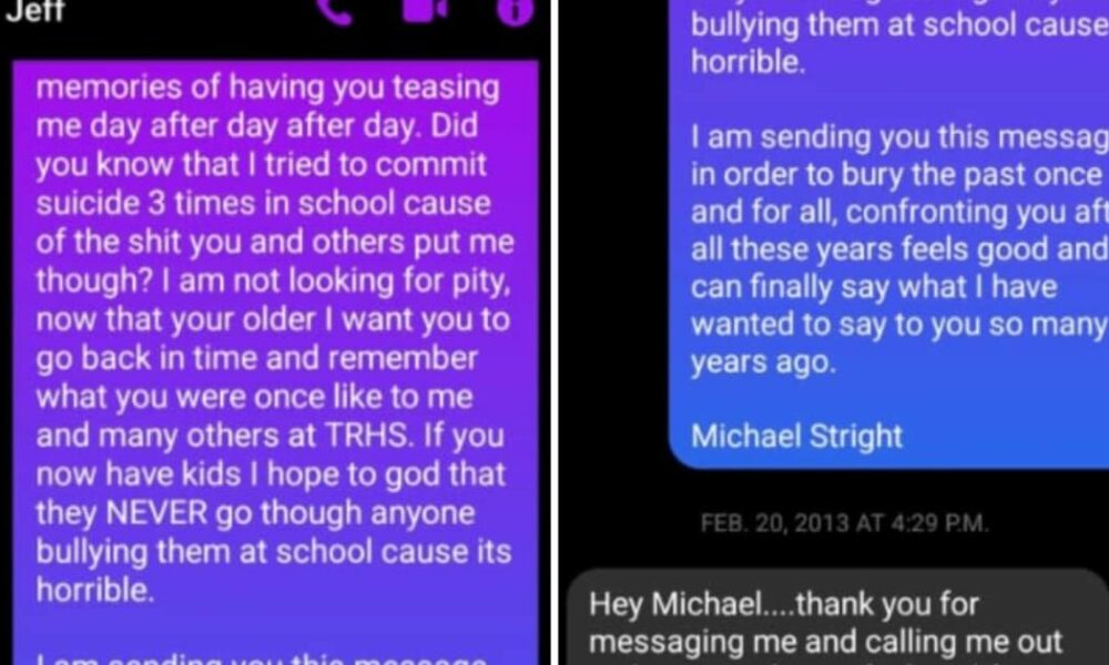 Man confronts his high school bully over a message after years and the reply takes him by surprise