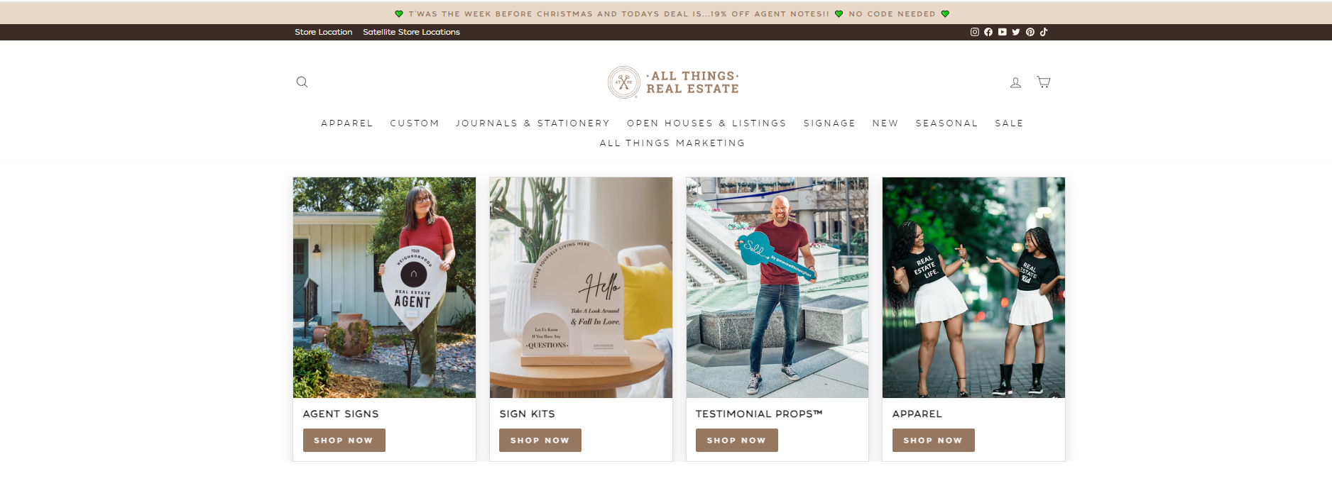 real estate affiliate marketing - allthingsrealestate homepage screenshot
