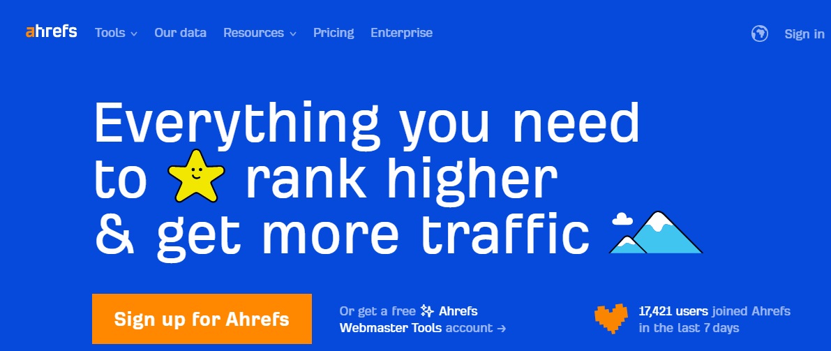 Ahrefs an SEO tool , owner of the Domain Raiting matric.