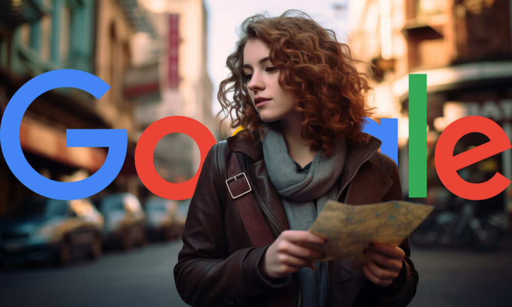 Woman Map Street Google Logo
