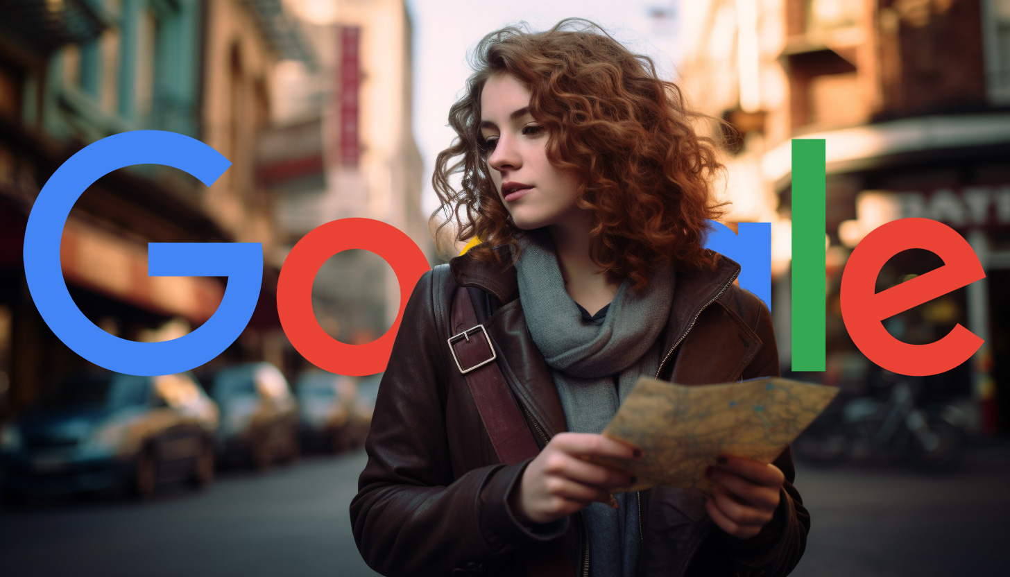 Woman Map Street Google Logo