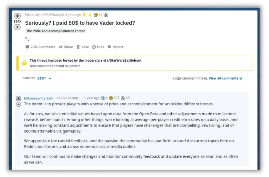 Brand community - discussion in ES Sport's subreddit