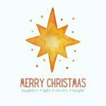 merry christmas facebook image - orange star
