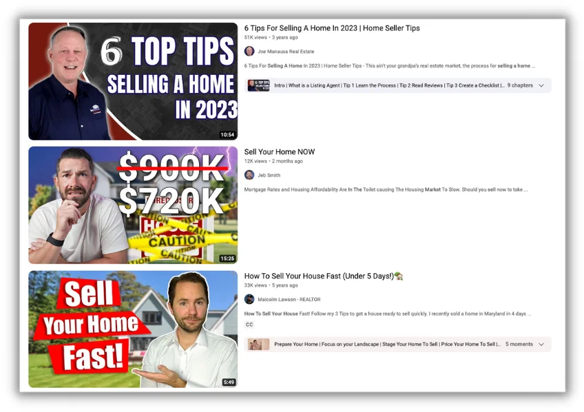 youtube thumbnail examples on youtube results page