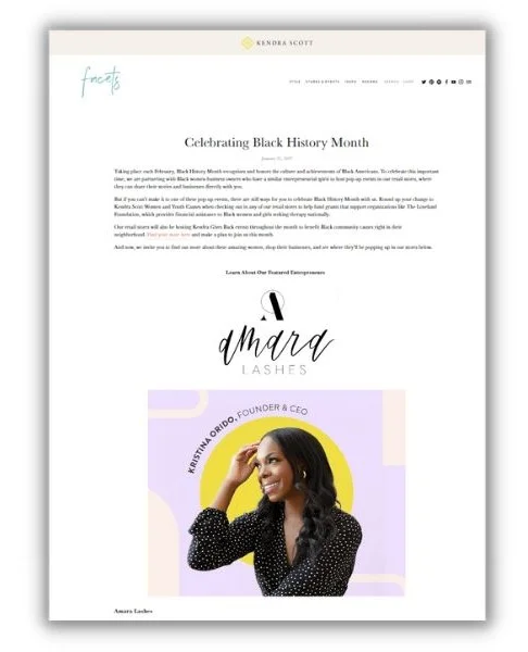 February blog ideas - Kendra Scott Email