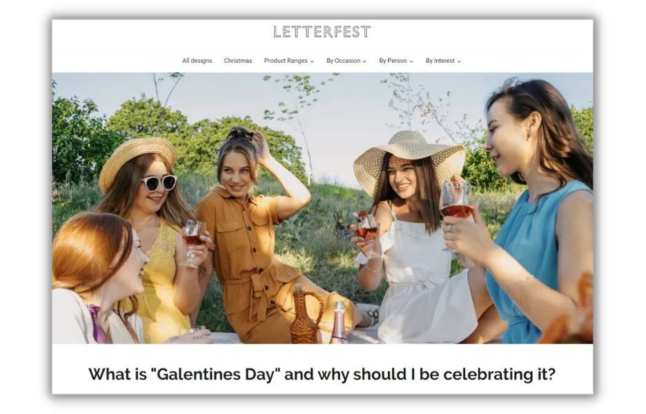 February blog ideas - Galentine's Day post from Letterfest.