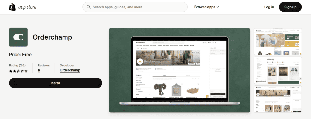 Orderchamp Shopify app
