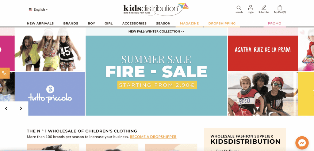 Home page of KidsDistribution