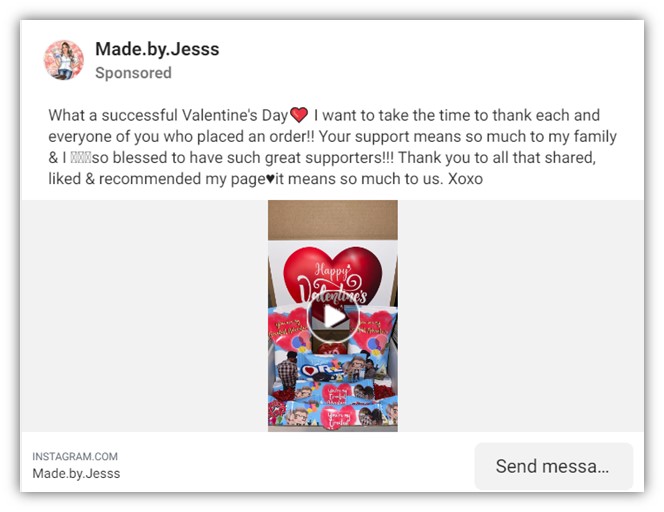 valentines day message - valentines day ad copy example