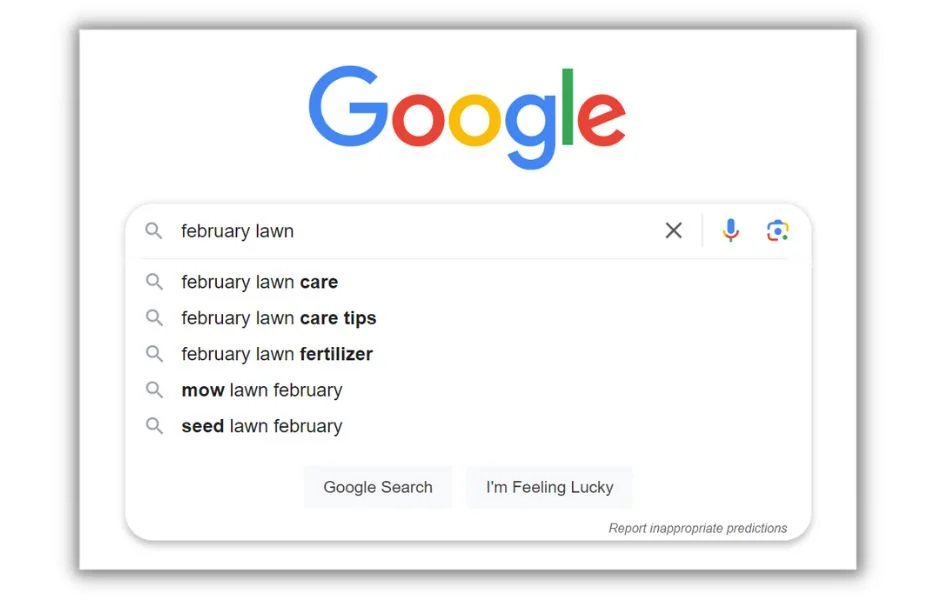 February blog ideas - screenshot of a google search