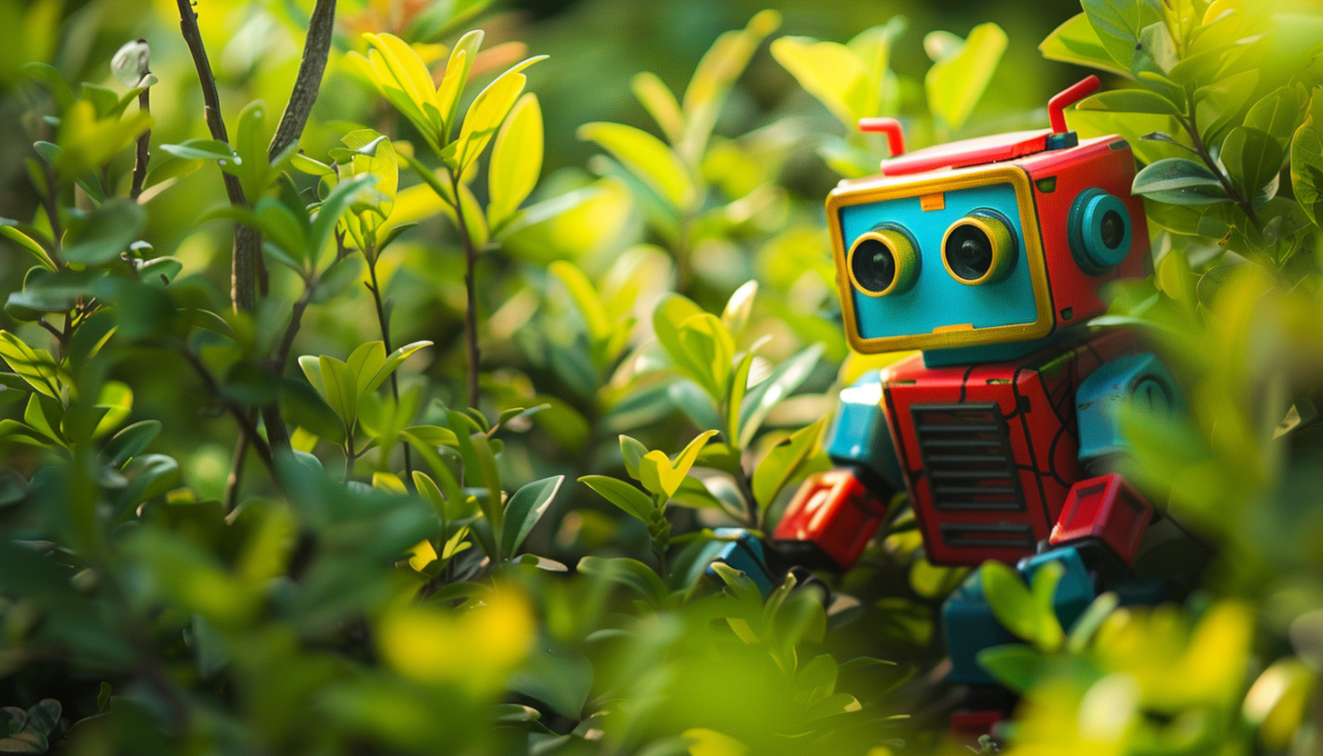 Google Robot In Bushes