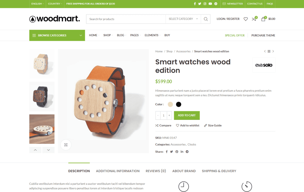 WoodMart product page