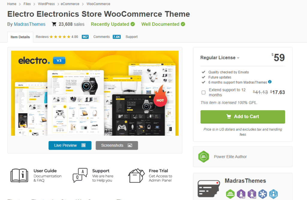 Electro Electronics theme on ThemeForest