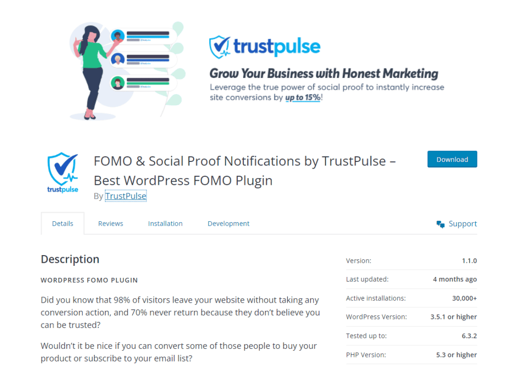 TrustPulse plugin