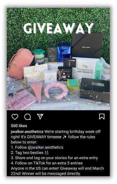 Giveaway ideas - Bundle giveaway on Instagram.