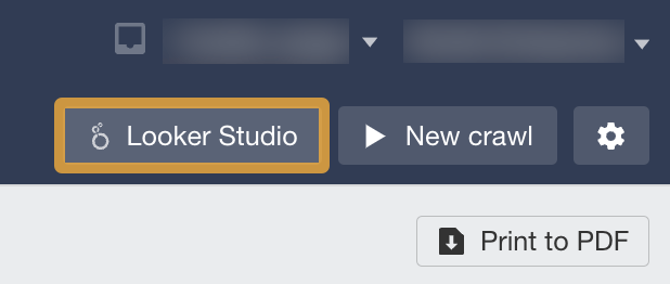 Looker Studio button screenshot
