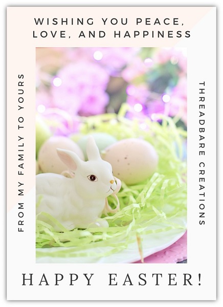 easter greetings - simple happy easter greeting from small business example