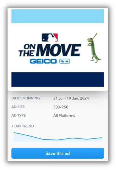 geico ad insights on adbeat