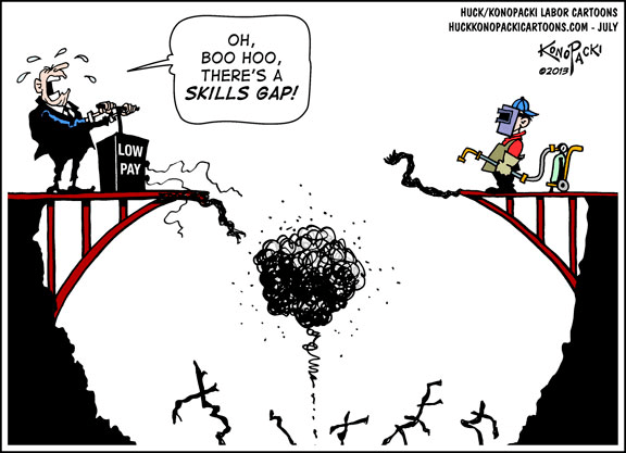 Skills gap illustration