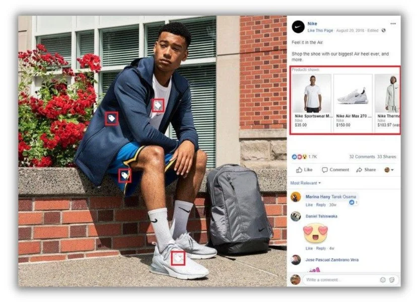 Ecommerce trends - Shoppable facebook post from Nike.