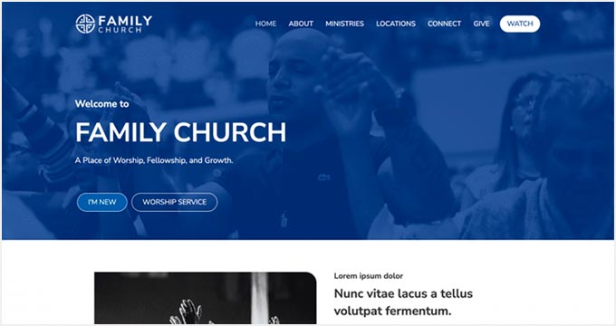 Family Church Beaver Builder Template