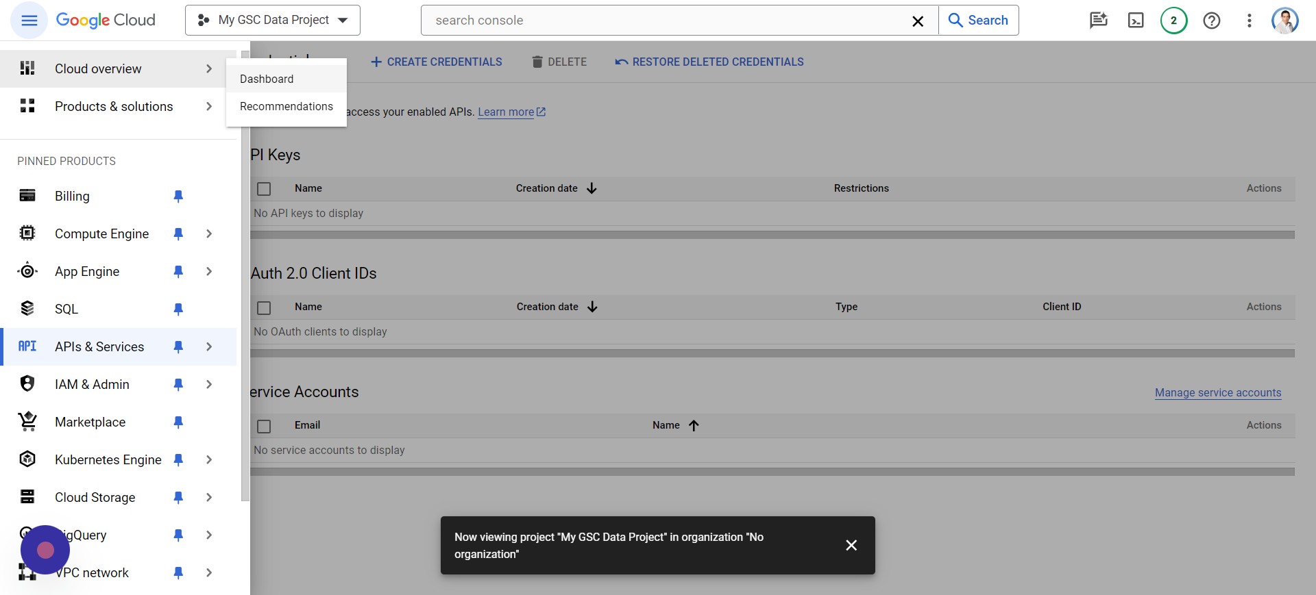 step 6 cloud dashboard